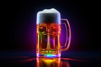 3D render of beer icon glass bottle drink.