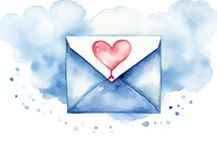 Sky letter envelope heart mail.