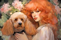 Poodle art photography painting.