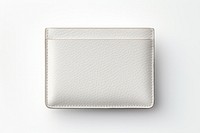White leather card case  wallet white background accessories.