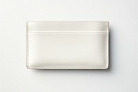 White leather card case  wallet white background accessories.