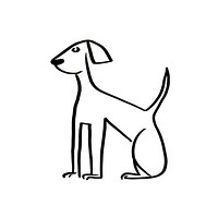 Drawing of a dog animal mammal sketch.