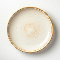 Pottery off-white dish pottery porcelain plate.
