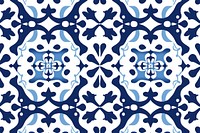 Tile pattern of geometric patern backgrounds blue art.