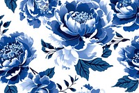 Tile pattern of peony patern backgrounds porcelain white.