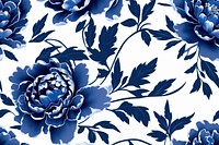 Tile pattern of peony patern blue backgrounds porcelain.