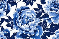 Tile pattern of peony patern backgrounds porcelain white.