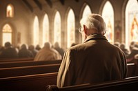 Photography of elderly people architecture building church.