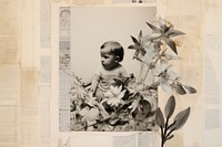 Infant portrait collage flower.