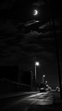 Photography night sky city monochrome astronomy.