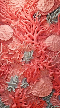 Coral reef bas reliefsmall pattern oil paint art nature petal.