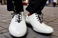 White shoes Mock up footwear shoelace clothing.