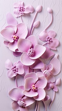Orchid bas relief small pattern art flower petal.