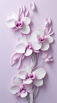 Orchid bas relief small pattern flower purple plant.