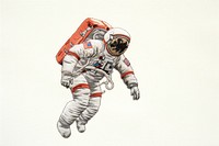 Astronaut drawing sketch illustrated.