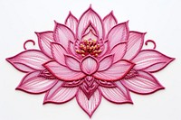 Lotus in embroidery style pattern flower dahlia.