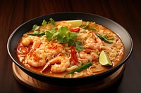 Tom Yum Goong soup noodle plate.
