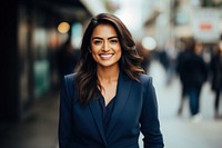 South asian businesswoman adult smile happy.