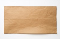 Paper envelope brown white background.