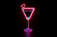 Neon cocktail martini light.