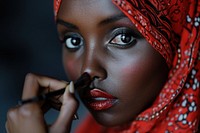 Somali woman cosmetics makeup black.