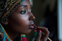 Somali woman makeup adult headscarf.
