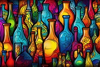 Bottle art backgrounds painting.