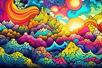 Mountain art backgrounds pattern.