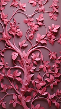 Vine bas relief pattern art wallpaper plant.