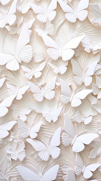 White butterfly bas relief pattern wallpaper backgrounds fragility.