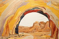 Arch landscape painting desert.