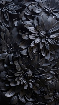  Black flower pattern backgrounds monochrome. AI generated Image by rawpixel.