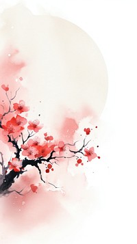 Lunar new year chinese brush blossom flower nature.