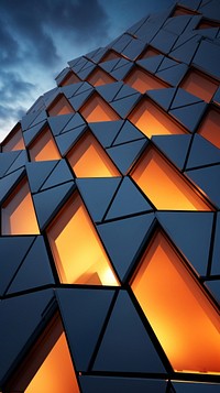 Geometric building facade architecture city sky.