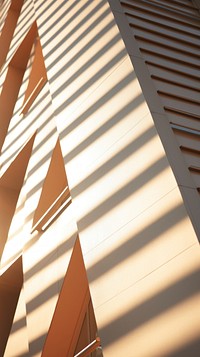 Post modern building facade architecture sunlight wood.