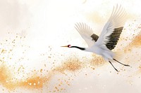 Crane flying animal bird waterfowl.