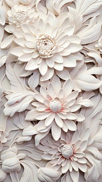 Flower bas relief pattern petal plant art.