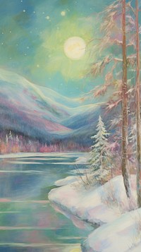 Painting snow outdoors nature.