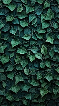 Ivy bas relief pattern plant green leaf.