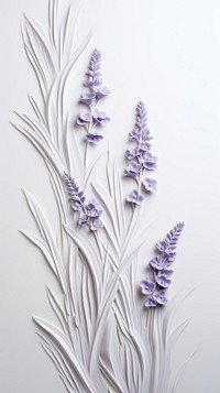 Lavender bas relief pattern art flower plant.