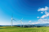 Wind turbines windmill outdoors machine. AI generated Image by rawpixel.