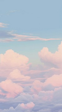 Aesthetic cloud landscape wallpaper outdoors horizon nature.