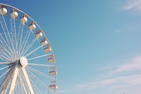 Blue sky wheel fun ferris wheel.
