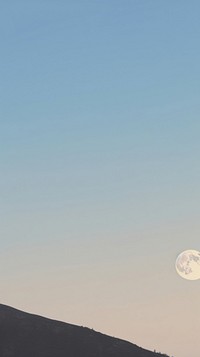 Esthetic moon landscape wallpaper astronomy outdoors horizon.