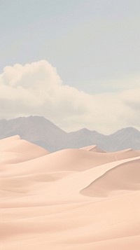 Esthetic sand dunes landscape wallpaper outdoors horizon desert.