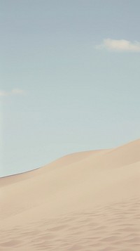 Esthetic sand dunes landscape wallpaper outdoors horizon nature.