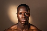 A young African man Healthy skin portrait photo face.