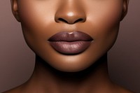 African american woman skin lipstick perfection.