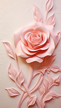  Pink rose art pattern flower. AI generated Image by rawpixel.