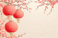 Red chinese lantern border plant art celebration.